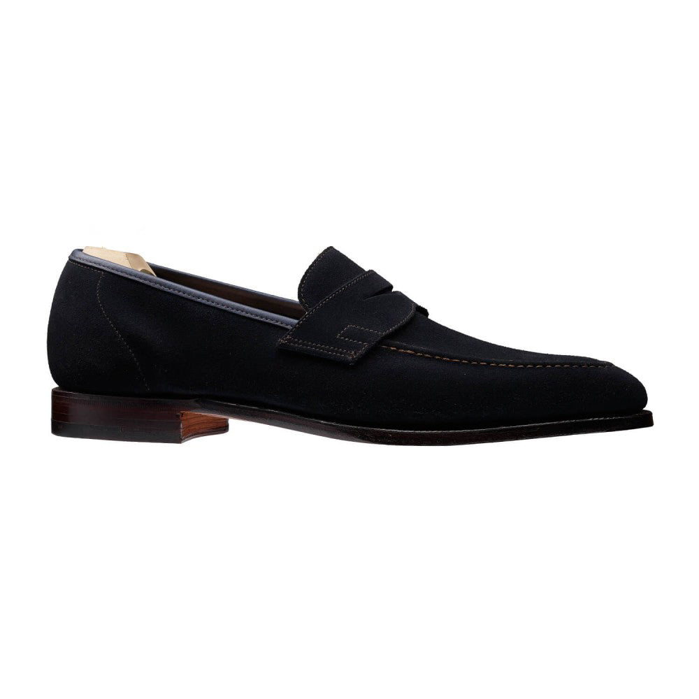 Mens navy blue penny on sale loafers